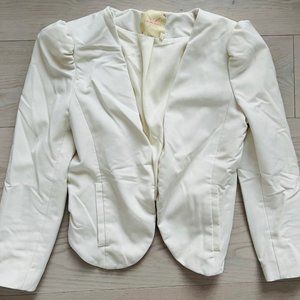 Urban Outfitters Pins and Needles White Short  Blazer Jacket ( XS )